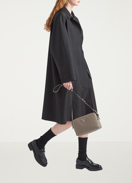 Prada Crossbodytas van leer - detail 4 donkergrijs