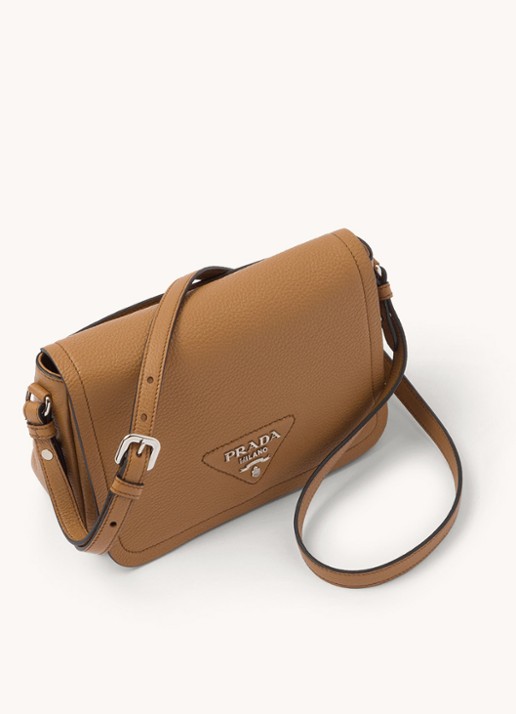 Prada Crossbodytas van leer - achterkant 7 bruin