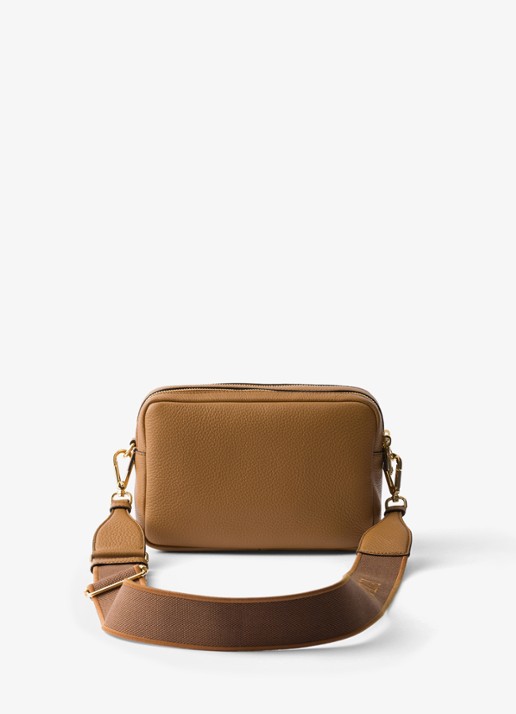 Prada Crossbodytas van leer - achterkant 3 camel