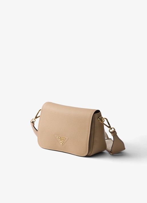 Prada Crossbodytas van leer - voorkant 2 beige