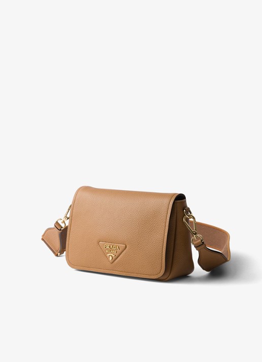 Prada Crossbodytas van leer - voorkant 5 camel