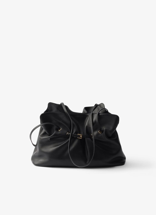 Prada Dada Large schoudertas van lamsleer - achterkant zwart
