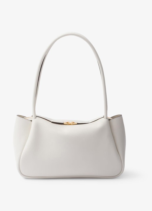 Prada Darling Medium schoudertas van leer - achterkant 3 wit