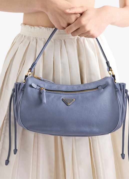 Prada Desiree Small schoudertas van kalfsleer - detail 5 blauw