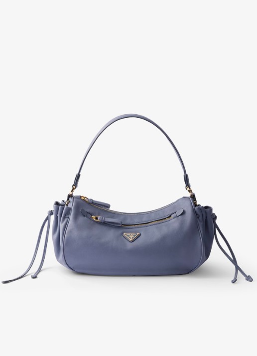 Prada Desiree Small schoudertas van kalfsleer - voorkant 6 blauw