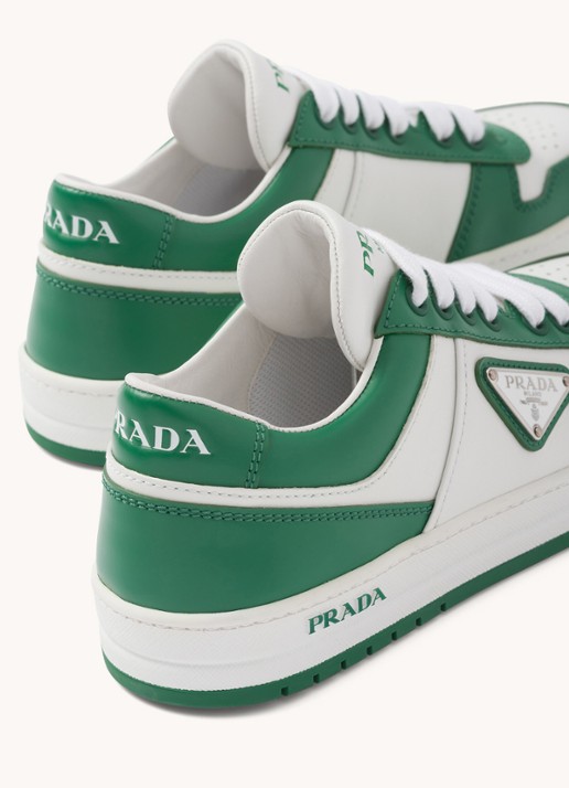Prada Downtown sneaker van leer - detail 7 groen