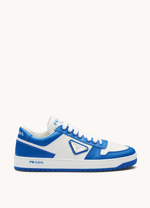 Prada Downtown sneaker van leer - voorkant 5 blauw