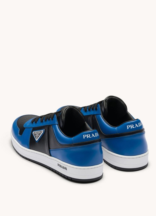 Prada Downtown sneaker van leer - detail 5 blauw