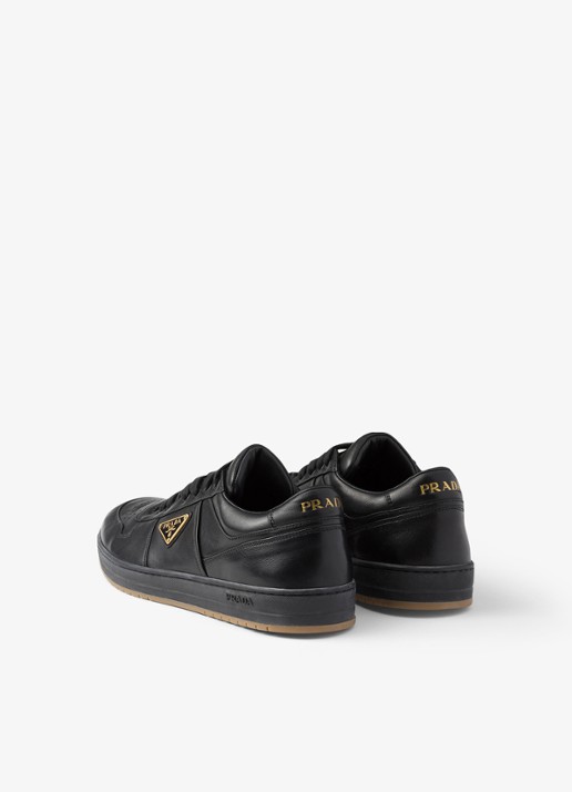 Prada Downtown sneaker van leer - achterkant 3 zwart