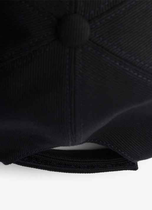 Prada Drill baseball pet met logo - detail zwart