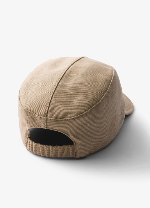 Prada Drill baseball pet met logoborduring - achterkant beige