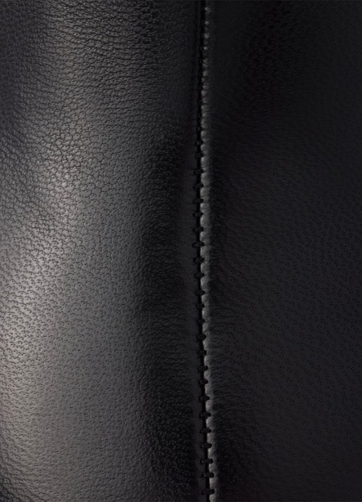 Prada Enkellaarsje van leer met logo - detail 4 zwart