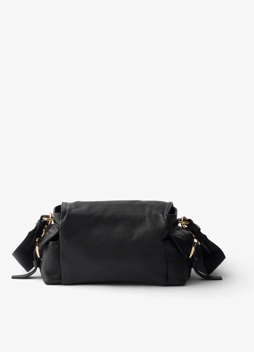 Prada Explore Mini schoudertas van lamsleer - achterkant zwart