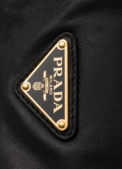 Prada Explore Mini schoudertas van lamsleer - detail 2 zwart