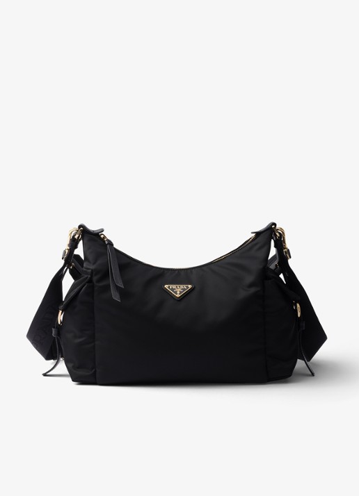 Prada Explore Re-Nylon Large schoudertas met leren details