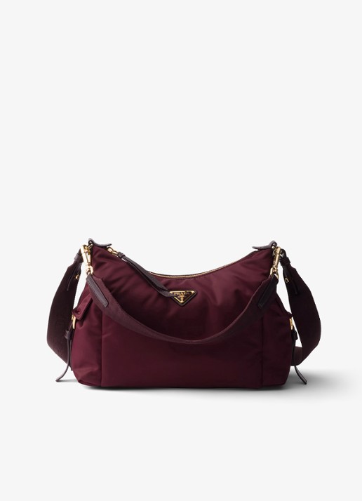 Prada Explore Re-Nylon Large schoudertas met leren details