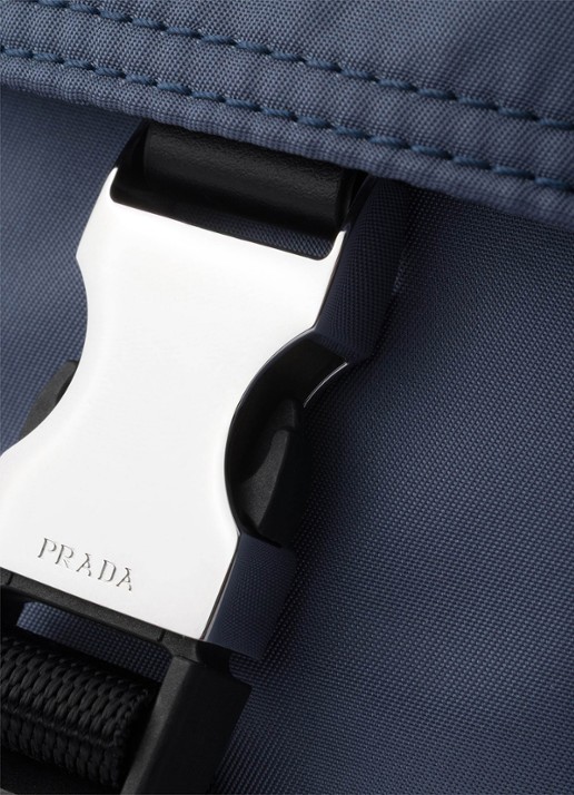 Prada Explore Re-Nylon rugzak met leren details - detail 4 donkerblauw