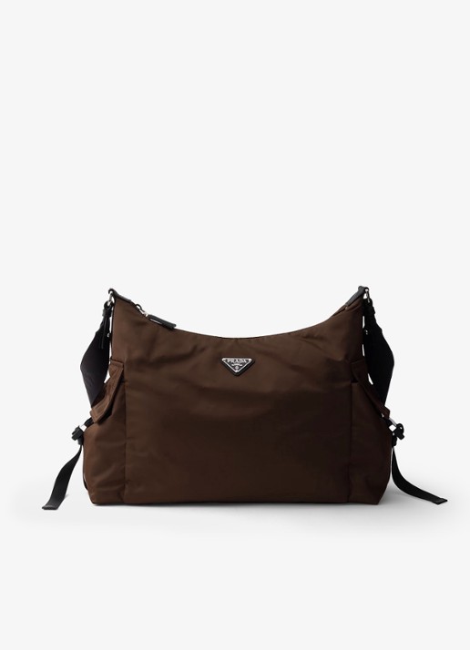 Prada Explore Re-Nylon schoudertas met leren details