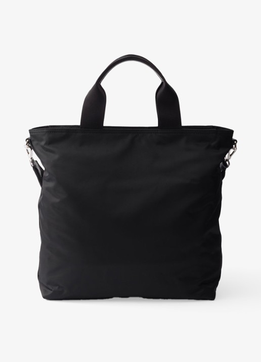 Prada Explore Re-Nylon schoudertas met leren details - achterkant 3 zwart
