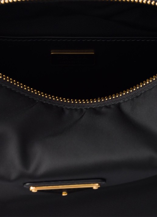 Prada Explore Re-Nylon Small schoudertas met leren details - detail 5 zwart