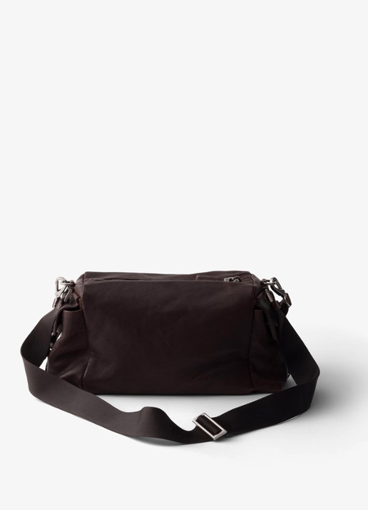 Prada Explore schoudertas van leer - achterkant 6 bruin