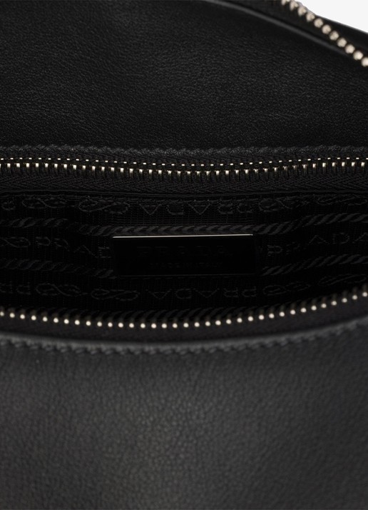 Prada Fold Large schoudertas van kalfsleer - detail 5 zwart