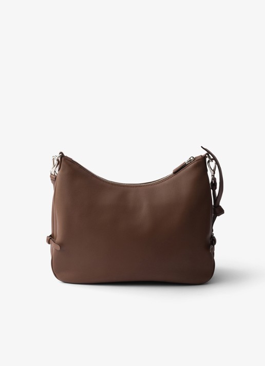 Prada Fold Large schoudertas van kalfsleer - achterkant 7 bruin