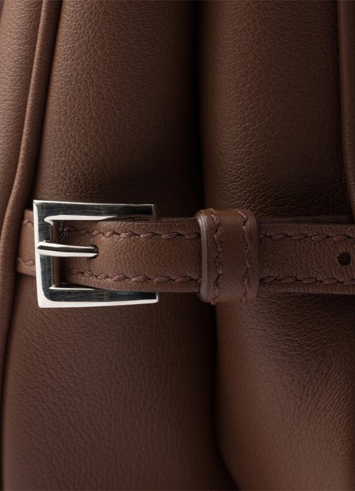 Prada Fold Large schoudertas van kalfsleer - detail 4 bruin