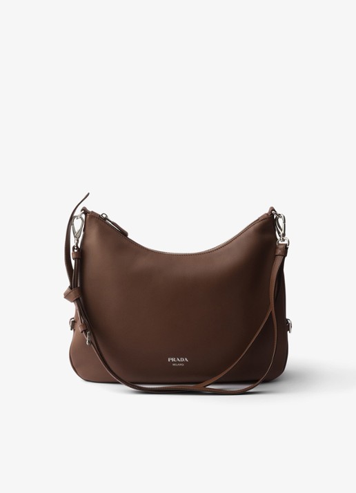 Prada Fold Large schoudertas van kalfsleer