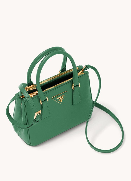Prada Galleria handtas van kalfsleer - detail 3 groen