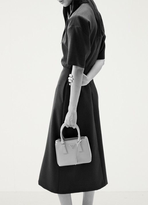 Prada Galleria handtas van kalfsleer - achterkant 5 roze