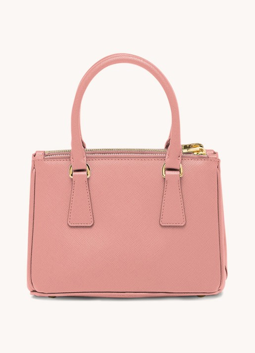 Prada Galleria handtas van kalfsleer - detail roze