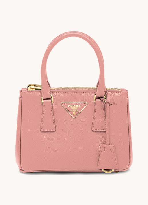 Prada Galleria handtas van kalfsleer - voorkant 6 roze
