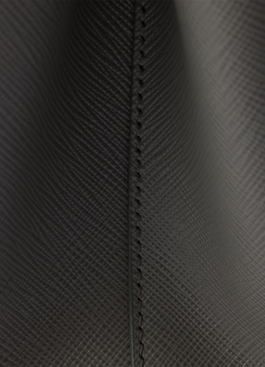 Prada Galleria handtas van leer met afneembare schouderriem - detail 2 donkergrijs