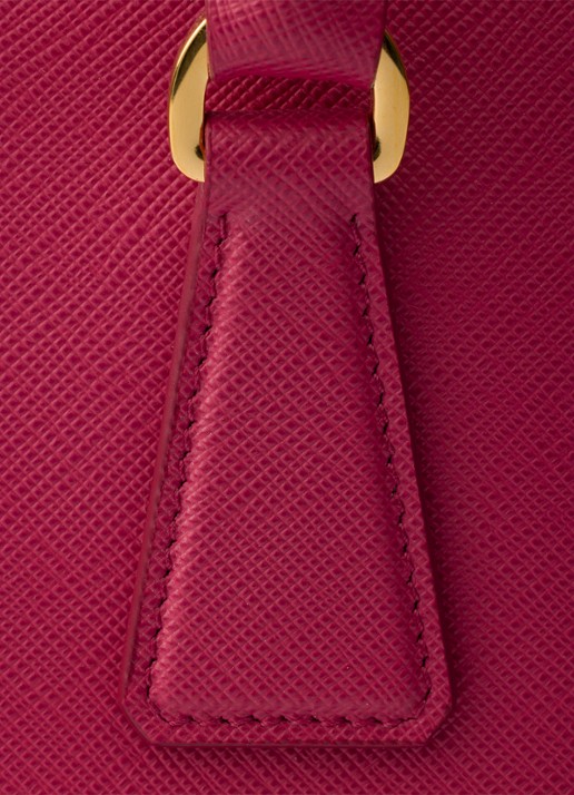 Prada Galleria handtas van leer met afneembare schouderriem - detail 6 donkerroze