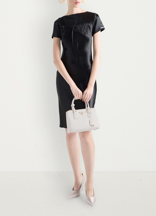 Prada Galleria handtas van leer met afneembare schouderriem - voorkant 7 wit