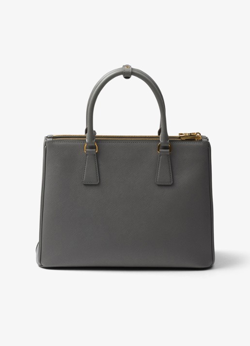 Prada Galleria handtas van leer - achterkant grijs