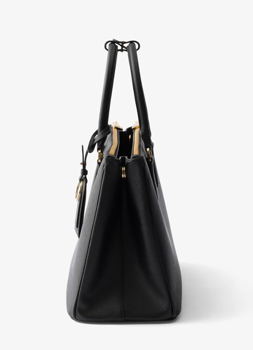 Prada Galleria Large handtas van kalfsleer - detail 4 zwart