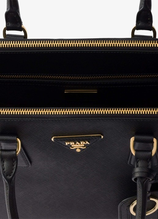 Prada Galleria Large handtas van kalfsleer - detail 5 zwart