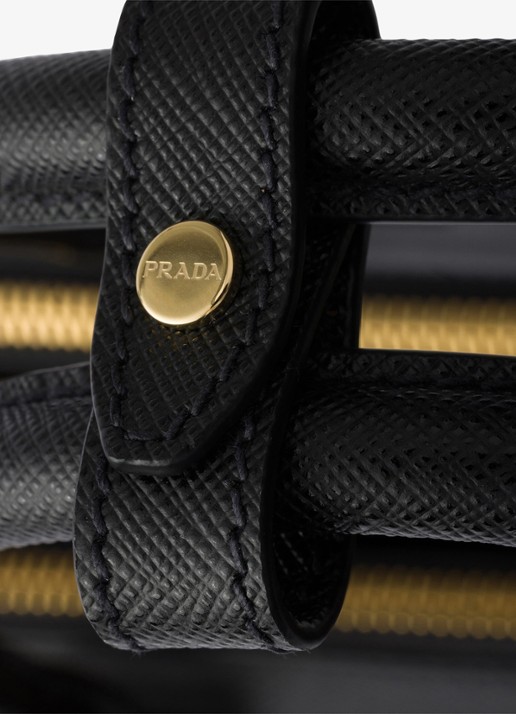 Prada Galleria Large handtas van kalfsleer - detail 6 zwart