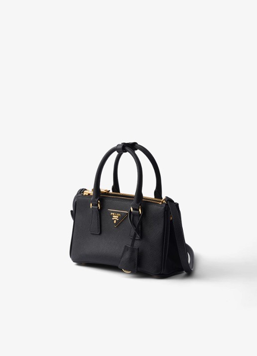 Prada Galleria Mini handtas van kalfsleer - voorkant 5 zwart