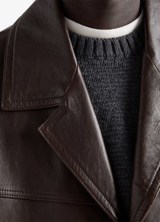 Prada Grofgebreide trui van scheerwol - detail 2 grijs