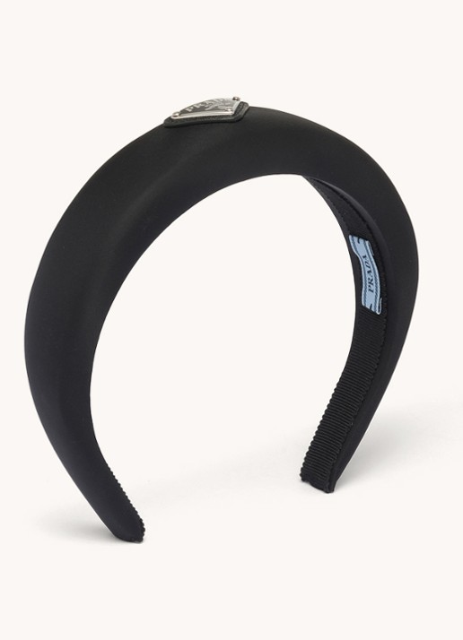 Prada Haarband met logo - voorkant 3 zwart