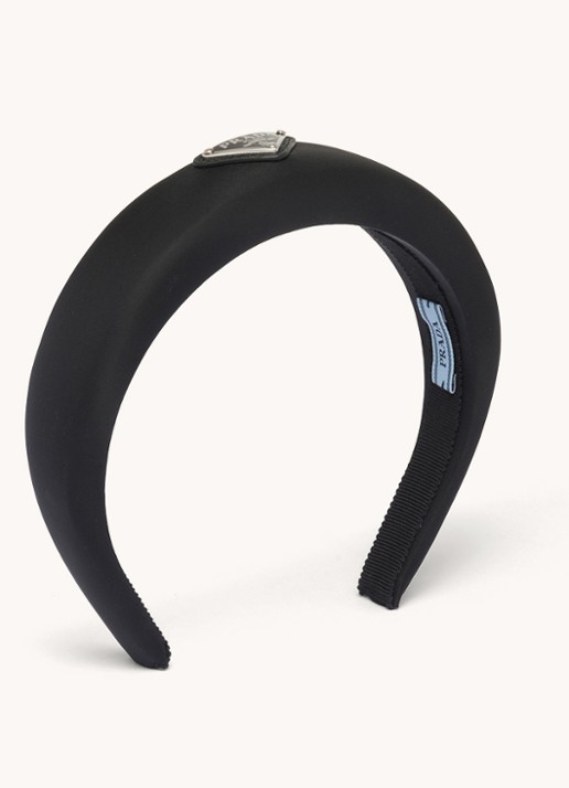 Prada Haarband met logo - voorkant 2 zwart