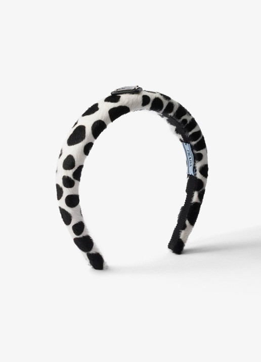 Prada Haarband van kalfsleer