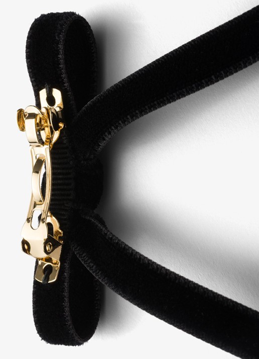 Prada Haarspeld van fluweel set van 2 - detail 2 zwart
