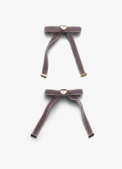 Prada Haarspeld van fluweel set van 2