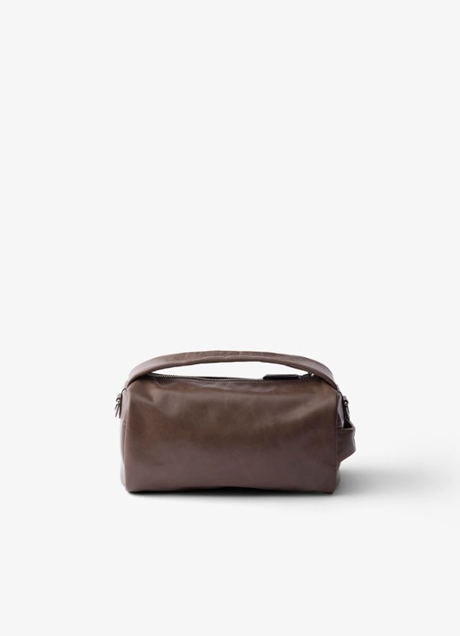 Prada Handtas van kalfsleer - achterkant taupe