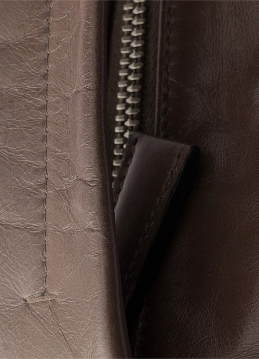 Prada Handtas van kalfsleer - detail 5 taupe