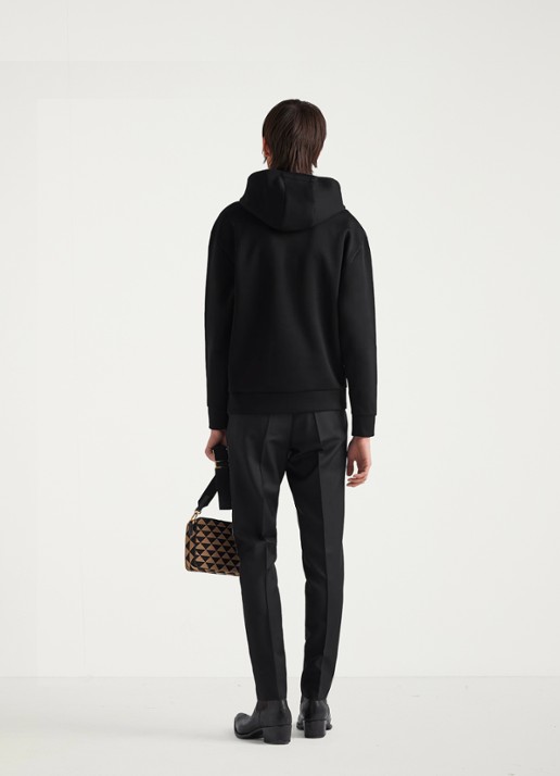 Prada Hoodie met logo - achterkant 5 zwart
